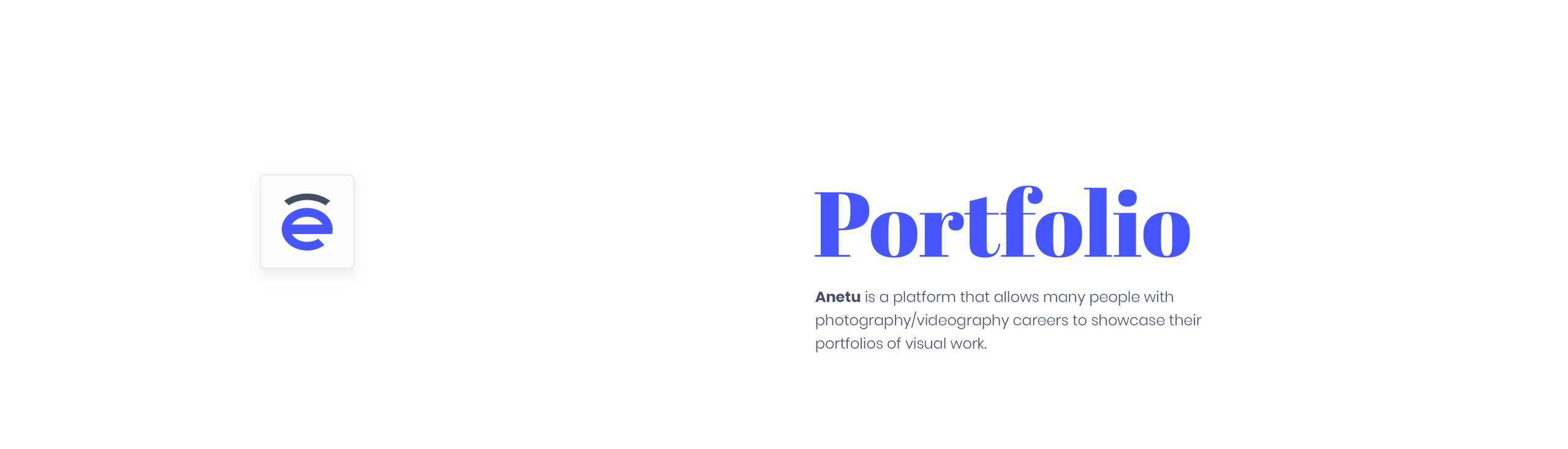 Minifolio for a customized community Anetu Progressive Web App - Mobile Tablet Responsive view