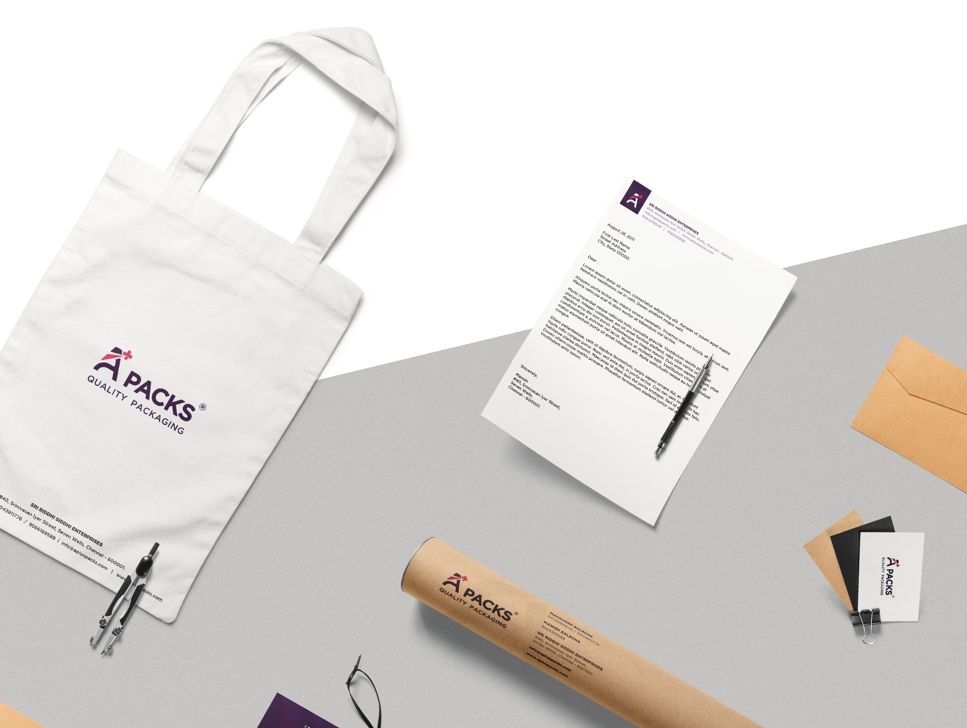 A Plus Packs - Packaging Company - Complete Corporate Branding