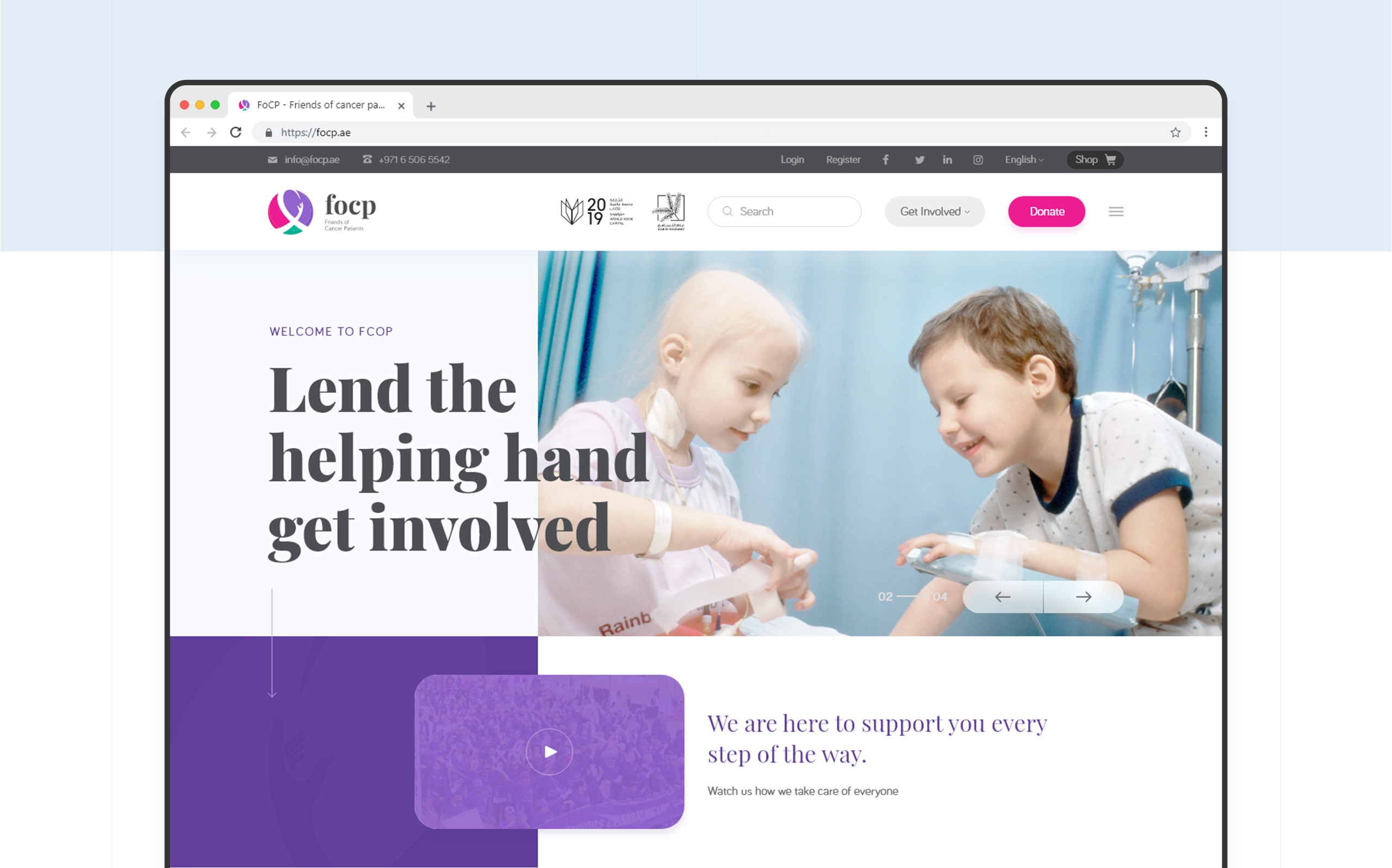 Non Profitable Organization reasearch about website and case study for FoCp, Finally created Web & Mobile UI/UX