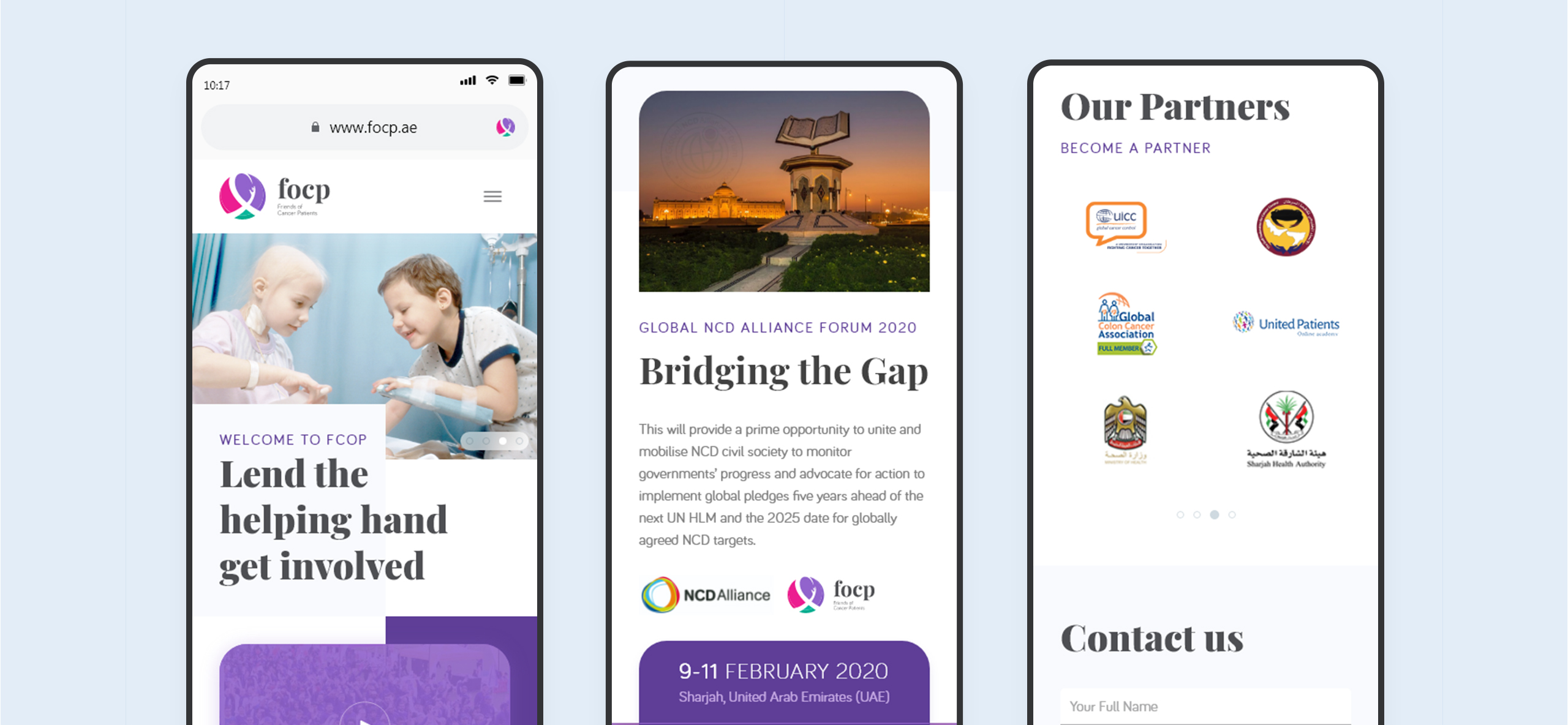 Non Profitable Organization reasearch about website and case study for FoCp, Finally created Web & Mobile UI/UX